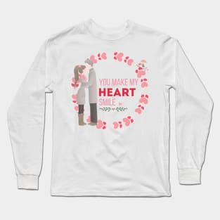 Valentine, you make my heart smile. Long Sleeve T-Shirt